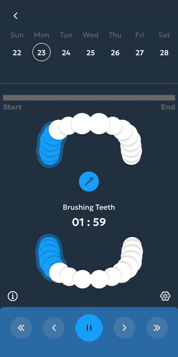 Duration setup screen